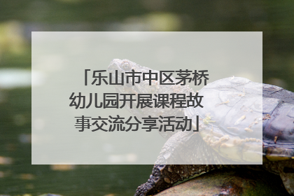 乐山市中区茅桥幼儿园开展课程故事交流分享活动