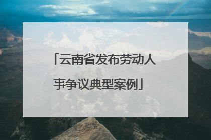 云南省发布劳动人事争议典型案例