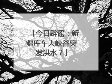 今日辟谣：新疆库车大峡谷突发洪水？