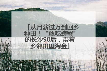 从月薪过万到回乡种田！“敢吃螃蟹”的长沙90后，带着乡邻田里淘金