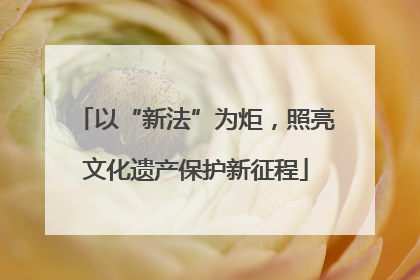 以“新法”为炬，照亮文化遗产保护新征程