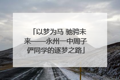 以梦为马 驰骋未来——永州一中周子俨同学的逐梦之路