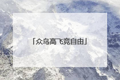 众鸟高飞竞自由