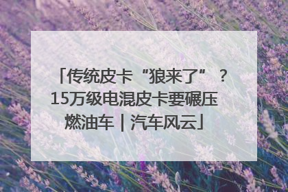 传统皮卡“狼来了”？15万级电混皮卡要碾压燃油车｜汽车风云