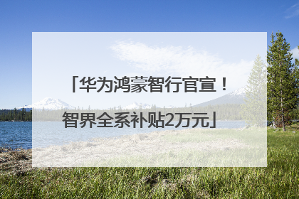 华为鸿蒙智行官宣！智界全系补贴2万元