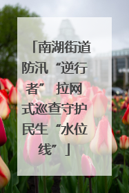 南湖街道防汛“逆行者” 拉网式巡查守护民生“水位线”