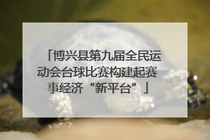 博兴县第九届全民运动会台球比赛构建起赛事经济“新平台”