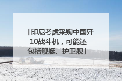 印尼考虑采购中国歼-10战斗机，可能还包括舰艇、护卫舰