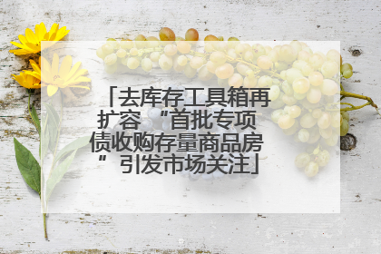 去库存工具箱再扩容 “首批专项债收购存量商品房”引发市场关注
