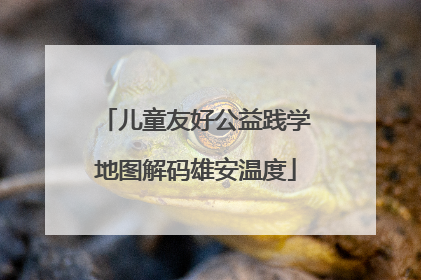 儿童友好公益践学地图解码雄安温度