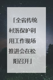 全省传统村落保护利用工作现场推进会在松阳召开