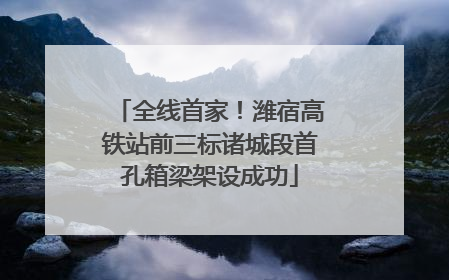 全线首家！潍宿高铁站前三标诸城段首孔箱梁架设成功
