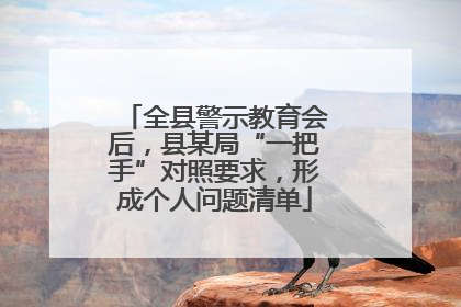 全县警示教育会后，县某局“一把手”对照要求，形成个人问题清单