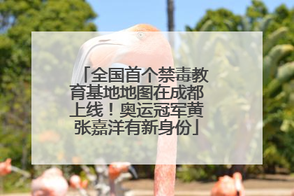 全国首个禁毒教育基地地图在成都上线！奥运冠军黄张嘉洋有新身份