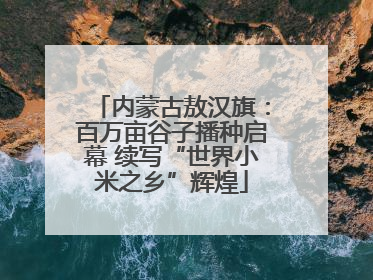 内蒙古敖汉旗：百万亩谷子播种启幕 续写“世界小米之乡”辉煌