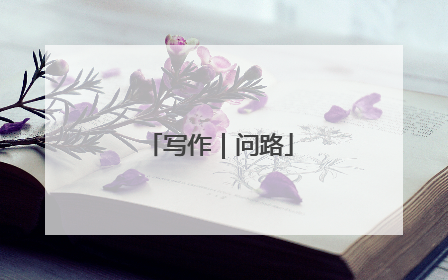 写作｜问路