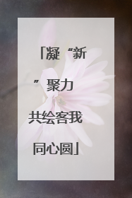凝“新”聚力 共绘客我同心圆