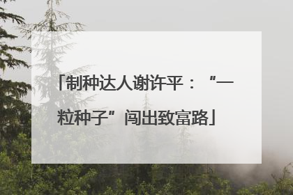 制种达人谢许平：“一粒种子”闯出致富路