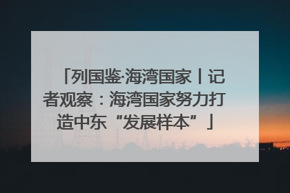 列国鉴·海湾国家丨记者观察：海湾国家努力打造中东“发展样本”