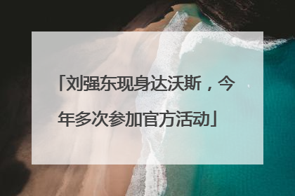 刘强东现身达沃斯，今年多次参加官方活动