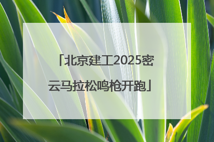 北京建工2025密云马拉松鸣枪开跑