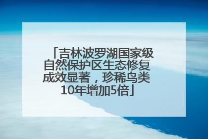 吉林波罗湖国家级自然保护区生态修复成效显著，珍稀鸟类10年增加5倍
