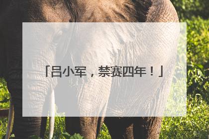 吕小军，禁赛四年！