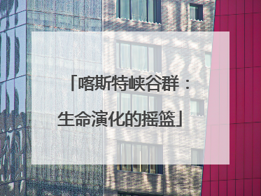 喀斯特峡谷群：生命演化的摇篮