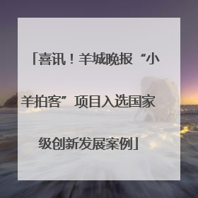 喜讯！羊城晚报“小羊拍客”项目入选国家级创新发展案例
