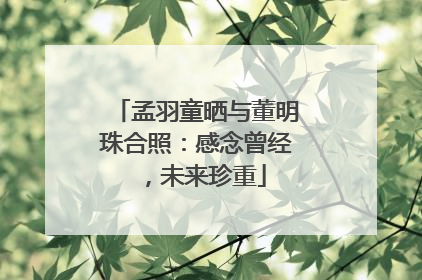 孟羽童晒与董明珠合照：感念曾经，未来珍重