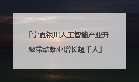 宁夏银川人工智能产业升级带动就业增长超千人