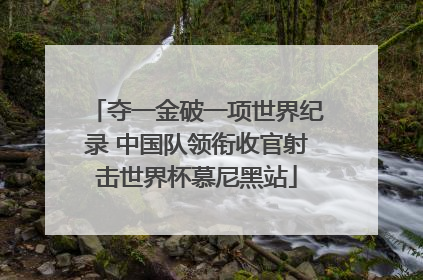 夺一金破一项世界纪录 中国队领衔收官射击世界杯慕尼黑站