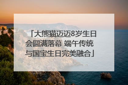 大熊猫迈迈8岁生日会圆满落幕 端午传统与国宝生日完美融合