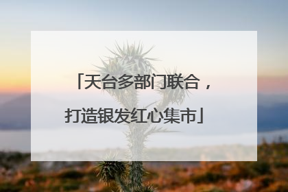 天台多部门联合，打造银发红心集市
