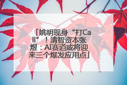 姚明现身“打Call”！清智资本张煜：AI赛道或将迎来三个爆发应用点