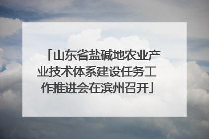 山东省盐碱地农业产业技术体系建设任务工作推进会在滨州召开
