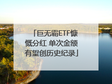 巨无霸ETF慷慨分红 单次金额有望创历史纪录
