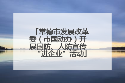 常德市发展改革委（市国动办）开展国防、人防宣传“进企业”活动