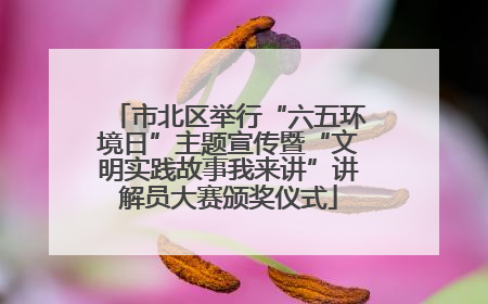 市北区举行“六五环境日”主题宣传暨“文明实践故事我来讲”讲解员大赛颁奖仪式