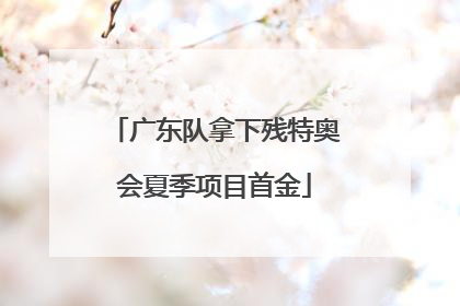 广东队拿下残特奥会夏季项目首金