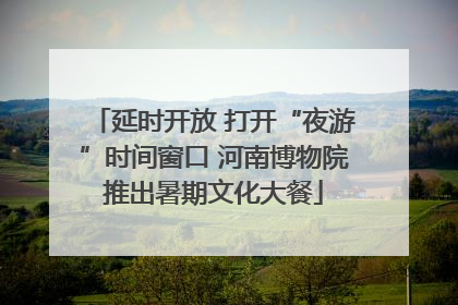 延时开放 打开“夜游”时间窗口 河南博物院推出暑期文化大餐