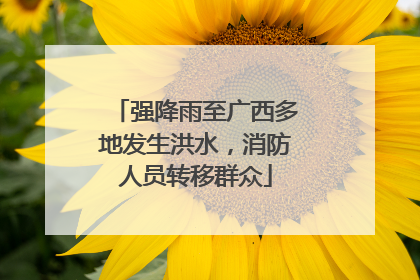 强降雨至广西多地发生洪水，消防人员转移群众