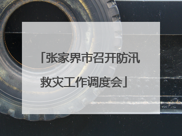 张家界市召开防汛救灾工作调度会