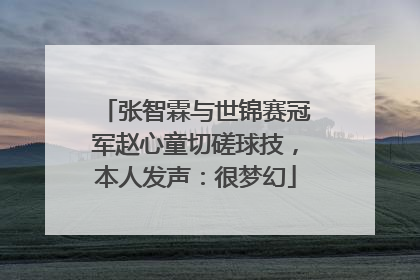 张智霖与世锦赛冠军赵心童切磋球技，本人发声：很梦幻