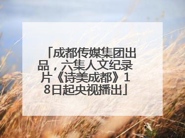 成都传媒集团出品，六集人文纪录片《诗美成都》18日起央视播出