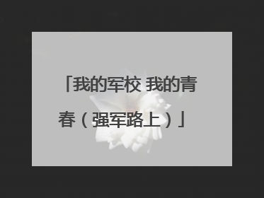 我的军校 我的青春（强军路上）