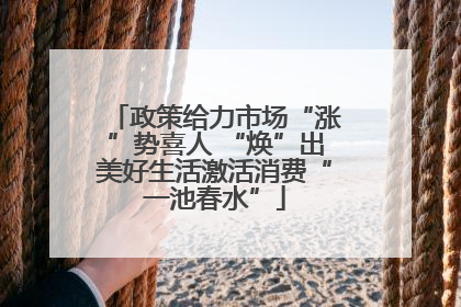 政策给力市场“涨”势喜人 “焕”出美好生活激活消费“一池春水”
