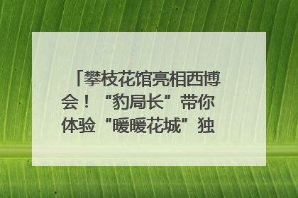 攀枝花馆亮相西博会！“豹局长”带你体验“暖暖花城”独特魅力｜西博视界