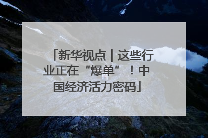 新华视点｜这些行业正在“爆单”！中国经济活力密码