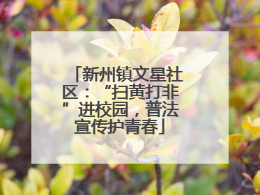 新州镇文星社区：“扫黄打非”进校园，普法宣传护青春